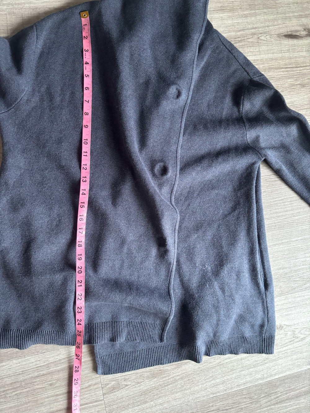 Zaket & Plover Navy Blue Oversized Cowl Neck Button Cardigan Sweater Size Small - Picture 9 of 9